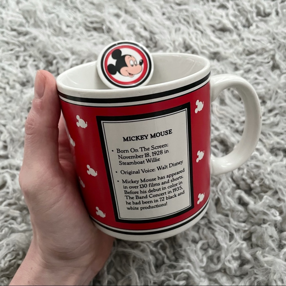 Vintage Mickey Mouse Facts Applause Mug